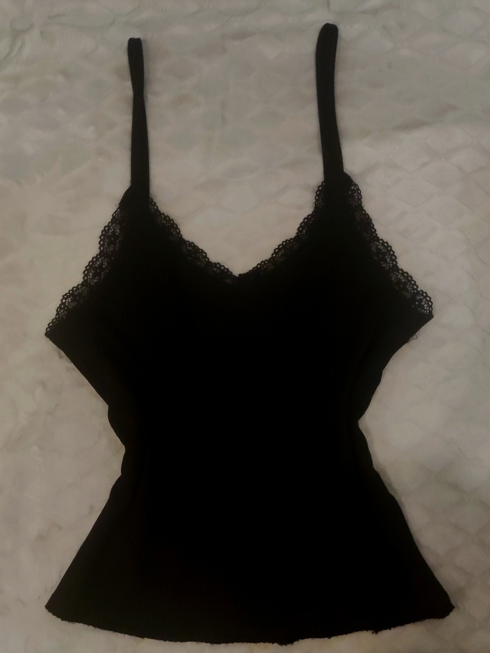 Black Camisole Lace Tank Top